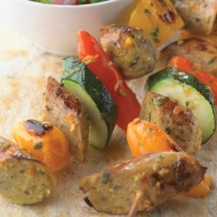 Wild Garlic and Parsley Sausage Kebabs Recipe