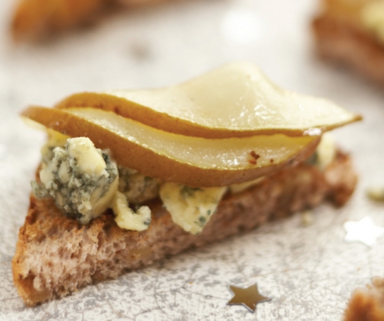 Pear and Stilton Toasts Recipe