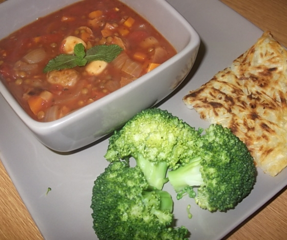 Sausage and Puy Lentil Casserole Recipe