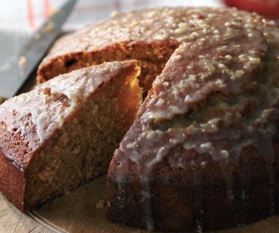 Agave Cake with Rhubarb Compote Recipe