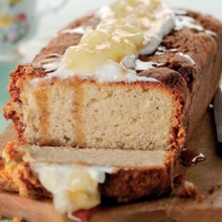 Banana Bread topped with Apple, Maple Syrup and Yoghurt Recipe