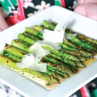 Barbecued Asparagus with Lemon and Mint Butter Recipe