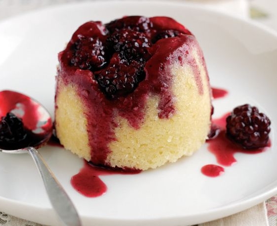 Blackberry and Coconut Steamed Puddings Recipe