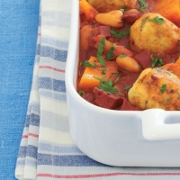 Butternut Squash, Vegetarian Chorizo and White Bean Stew Recipe