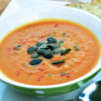 Butternut Squash Soup with Chilli, Garlic and Coriander Recipe