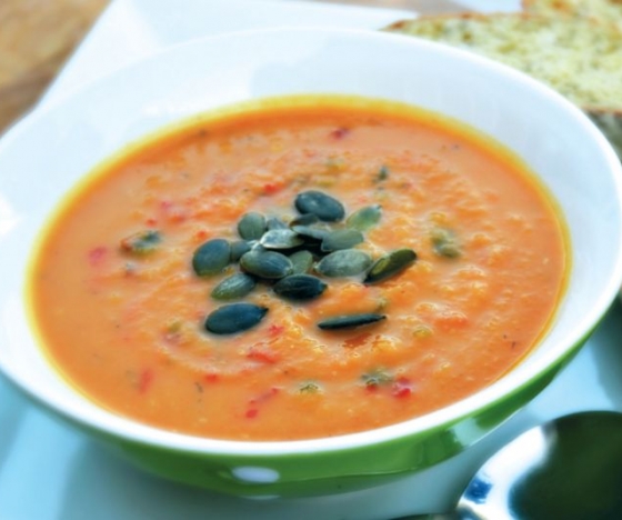 Butternut Squash Soup with Chilli, Garlic and Coriander Recipe