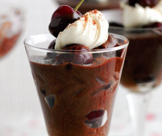 Cherry Brandy and Chocolate Mousses Recipe