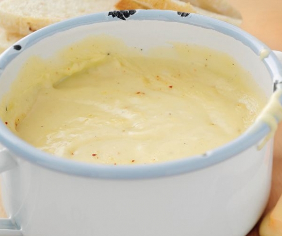 Classic Cheddar Fondue with Root Vegetables Recipe