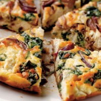 Feta, Spinach and Caramelised Onion Omelette Recipe