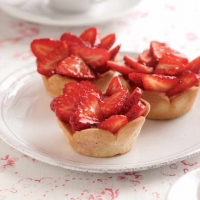 Glazed Strawberry Tarts with Elderflower Cream Recipe