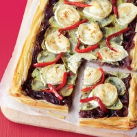 Goat’s Cheese, Red Onion and Potato Filo Tart Recipe