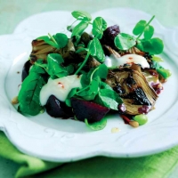 Goat’s Camembert Salad with Beetroot and Artichoke Recipe