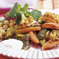 Moroccan-spiced Roasted Vegetables with Watercress Salad Recipe