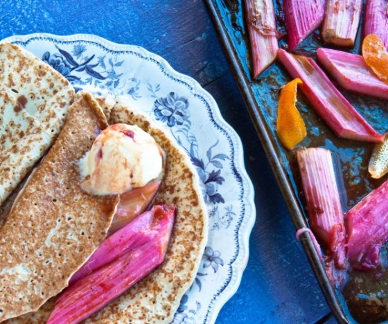 Pancakes with Rhubarb Recipe