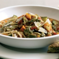 Phil Vickery’s Italian Style Vegetable Broth with Yoghurt Flat Breads Recipe