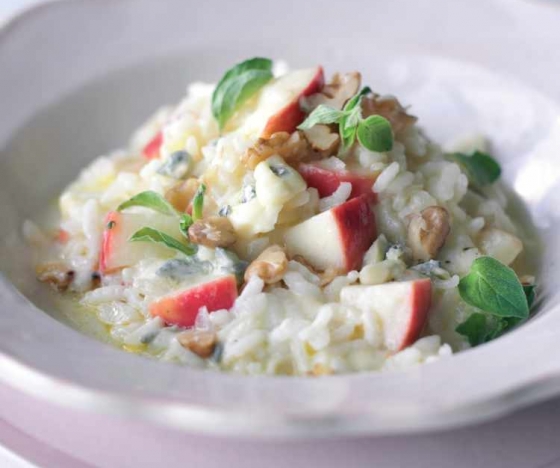 Pink Lady, Cambozola and Walnut Risotto Recipe