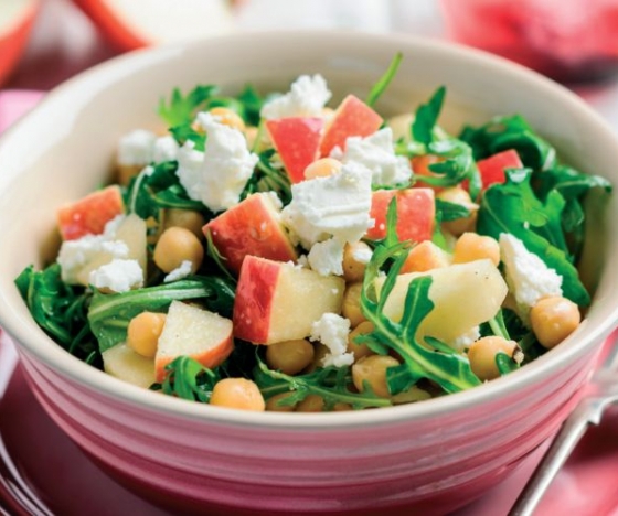 Pink Lady Apple, Rocket, Chickpea and Feta Salad Recipe