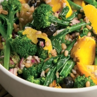 Purple Sprouting Broccoli, Squash and Spelt Salad Recipe