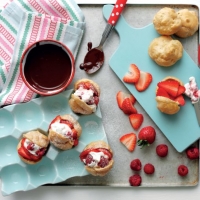 Raspberry and Strawberry Profiteroles Recipe
