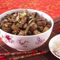 Red Cooked Marinated Tofu, Shiitake Mushrooms and Chestnuts Recipe