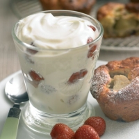 Rhubarb and Blackberry Breakfast Muffins with Strawberry Yoghurt Pots Recipe