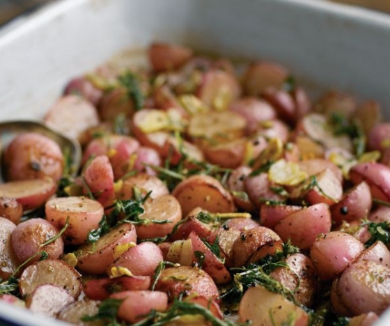 Roasted Radishes with Garlic and Rosemary Recipe