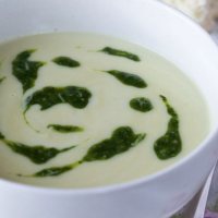 Shallot Soup with Watercress Pesto Recipe