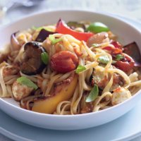 Simple Roasted Vegetable Linguine Recipe