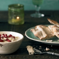 Smokey Aubergine Dip with Toasted Flatbreads Recipe