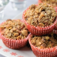 Spiced Beetroot and Apple Muffins with Crunchy Hazelnut Topping Recipe