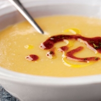 Split Pea Soup with Spicy Moroccan Drizzle Recipe