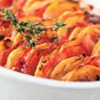 Sweet Potato and Tomato Dauphinoise Recipe