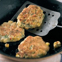 Sweetcorn, Chilli and Coriander Griddle Cakes Recipe