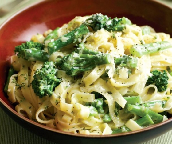 Tagliatelle with Tenderstem, Thyme and Tallegio Sauce Recipe