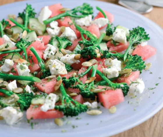 Tenderstem, Watermelon and Feta Salad Recipe