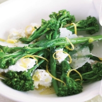Tenderstem Broccoli with Ricotta, Lemon and Shaved Italian Hard Cheese Recipe