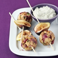 Tofu and Cranberry Balls with Figs and a Blue Cheese Dip Recipe