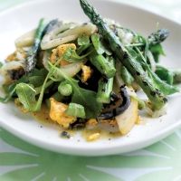 Asparagus, Pear and Fennel Salad with Blue Cheese and Pickled Walnuts Recipe