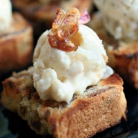 Shallot and Camembert Icecream Canapés Recipe