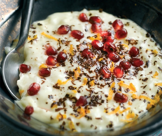Pomegranate Topped Rice Pudding Recipe