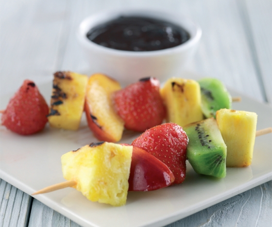Fruit Kebabs with Chocolate Sauce Recipe