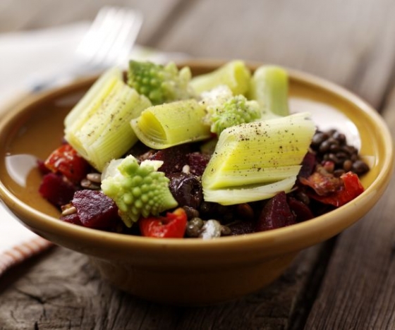 Warm Puy Lentil Salad with Balsamic Leeks Recipe