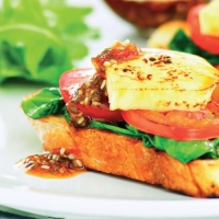 Halloumi Bruschetta Teriyaki-style Recipe