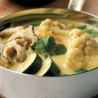 Sri Lankan Spiced Vegetable Curry with Coriander Yoghurt Recipe